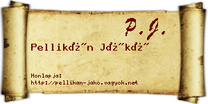 Pellikán Jákó névjegykártya
